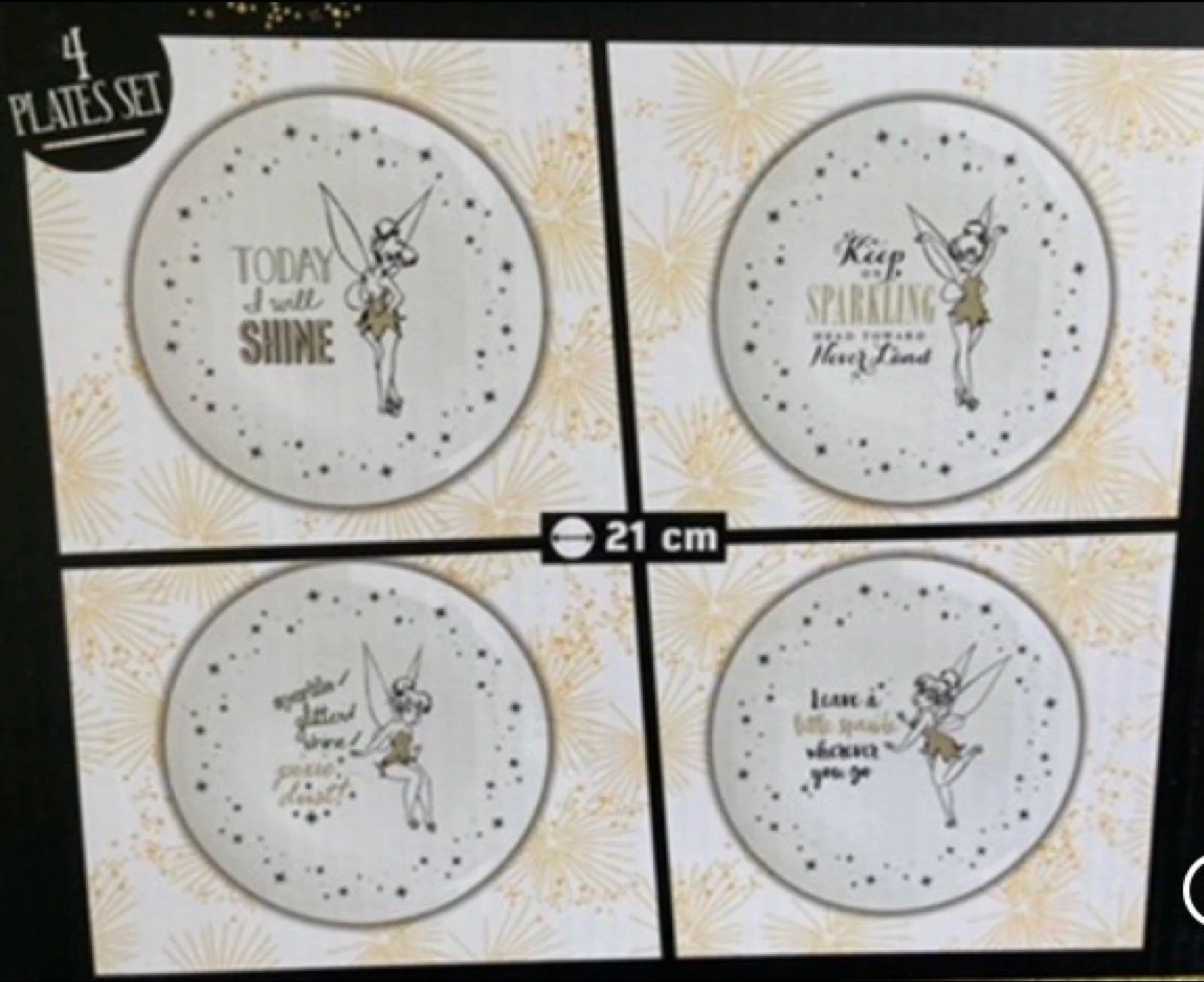 Lot d’assiettes tinkerbell la fée clochette  – photo 4